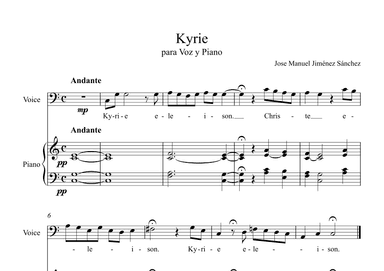 KYRIE. Para voz y piano