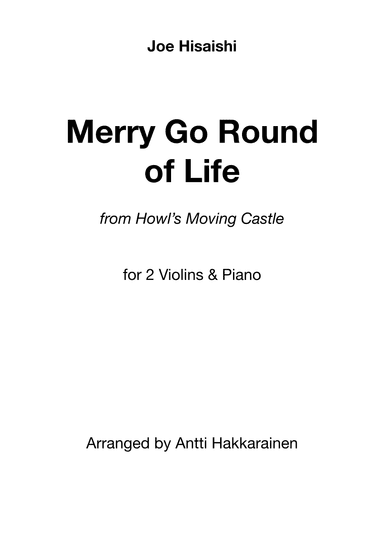 Merry-go-round Of Life (arr. Antti Hakkarainen)