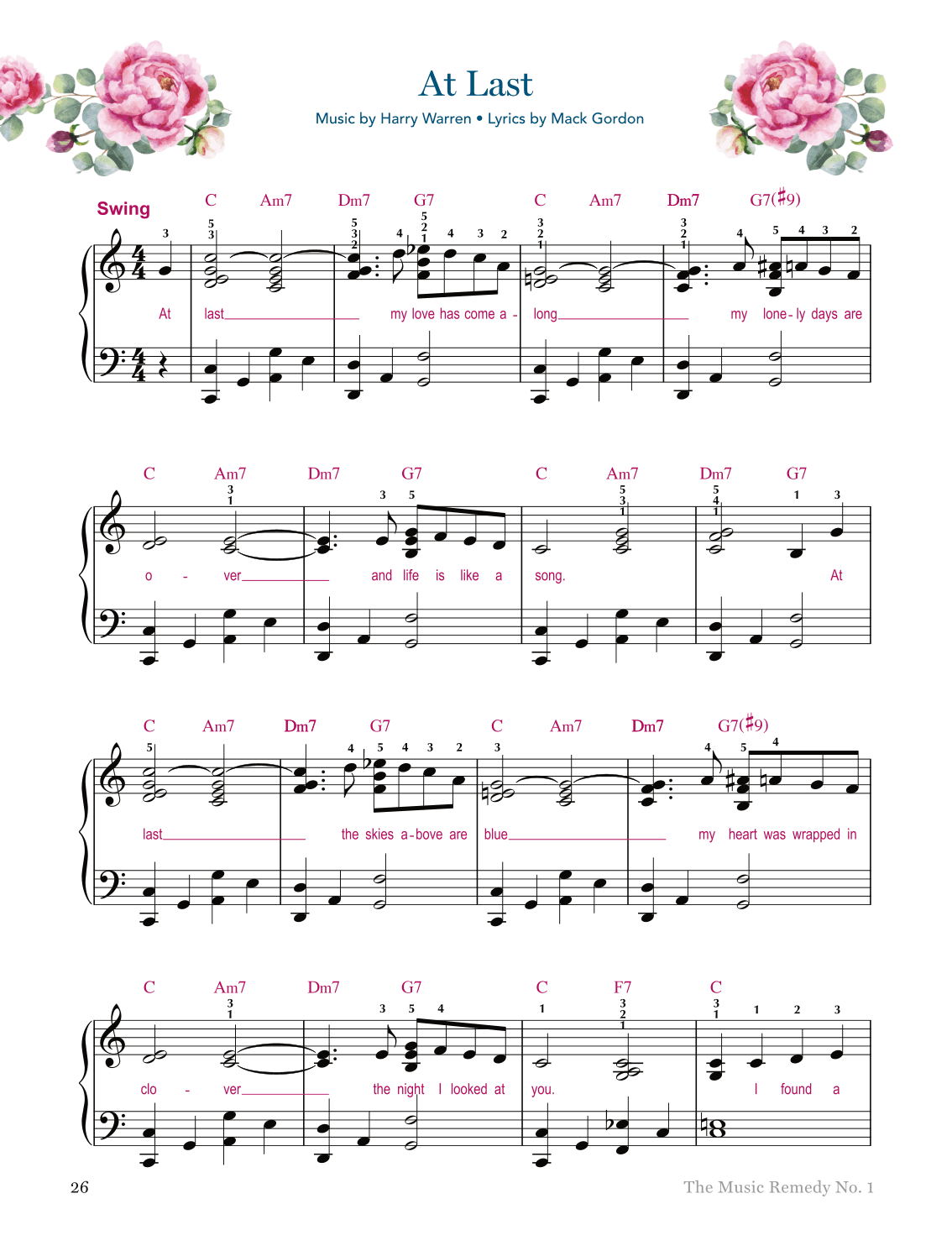 At Last (arr. Gaili Schoen for TheMusicRemedy.com)