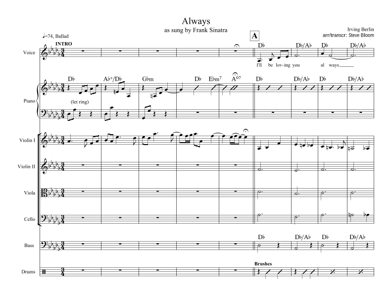 Always (arr. Steve Bloom)