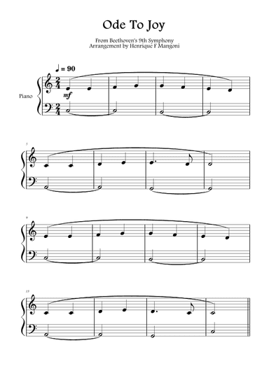Ode To Joy (arr. Henrique F Mangoni)