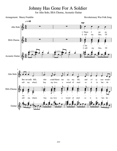 Johnny Has Gone For A Soldier (arr. Maury Franklin)