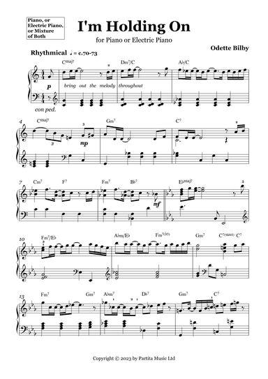 I'm Holding On (Piano/Electric Piano Solo UK Grade 6)