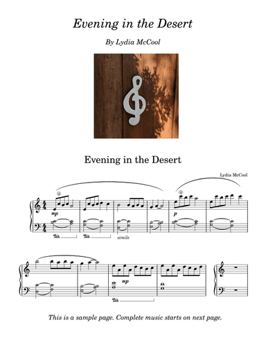 Lydia McCool: Evening in the Desert,  for piano solo