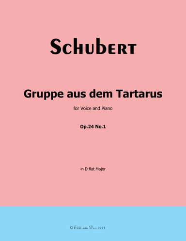 Gruppe aus dem Tartarus, by Schubert, Op.24 No.1, in D flat Major (arr. Editions Dao)