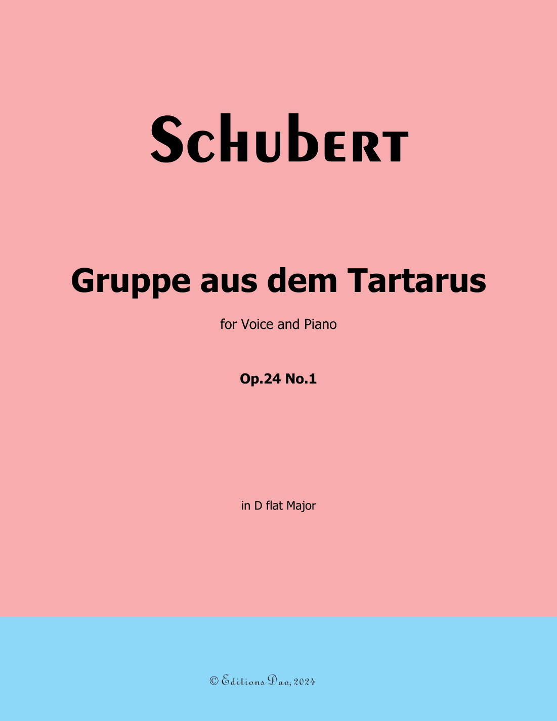 Gruppe aus dem Tartarus, by Schubert, Op.24 No.1, in D flat Major (arr. Editions Dao)