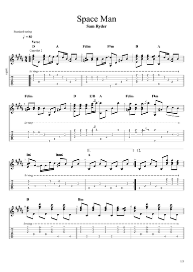 Space Man (arr. Filippo Meloni)