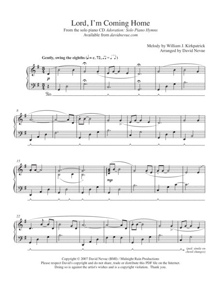 Lord, I'm Coming Home (arr. David Nevue)