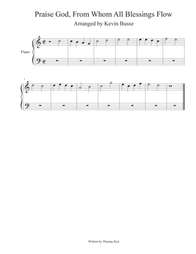 Praise God, From Whom All Blessings Flow - Piano (arr. Kevin Busse)