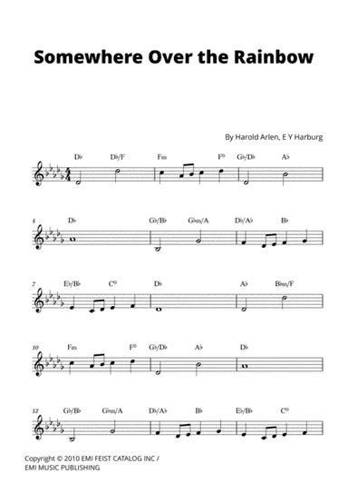 Over The Rainbow (arr. Cadenza Editions)