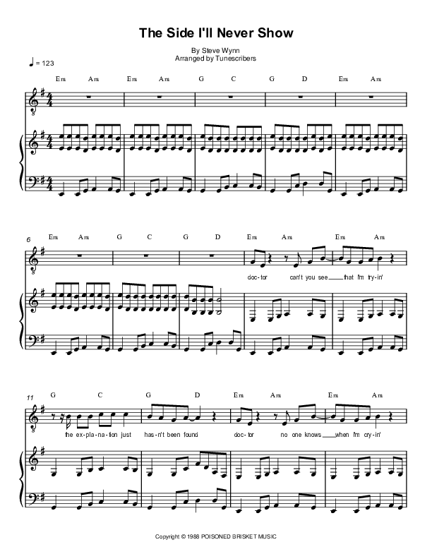 The Side I'll Never Show (arr. Tunescribers)