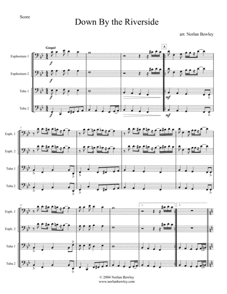 Down By The Riverside - Tuba/Euphonium Quartet (arr. Norlan Bewley)