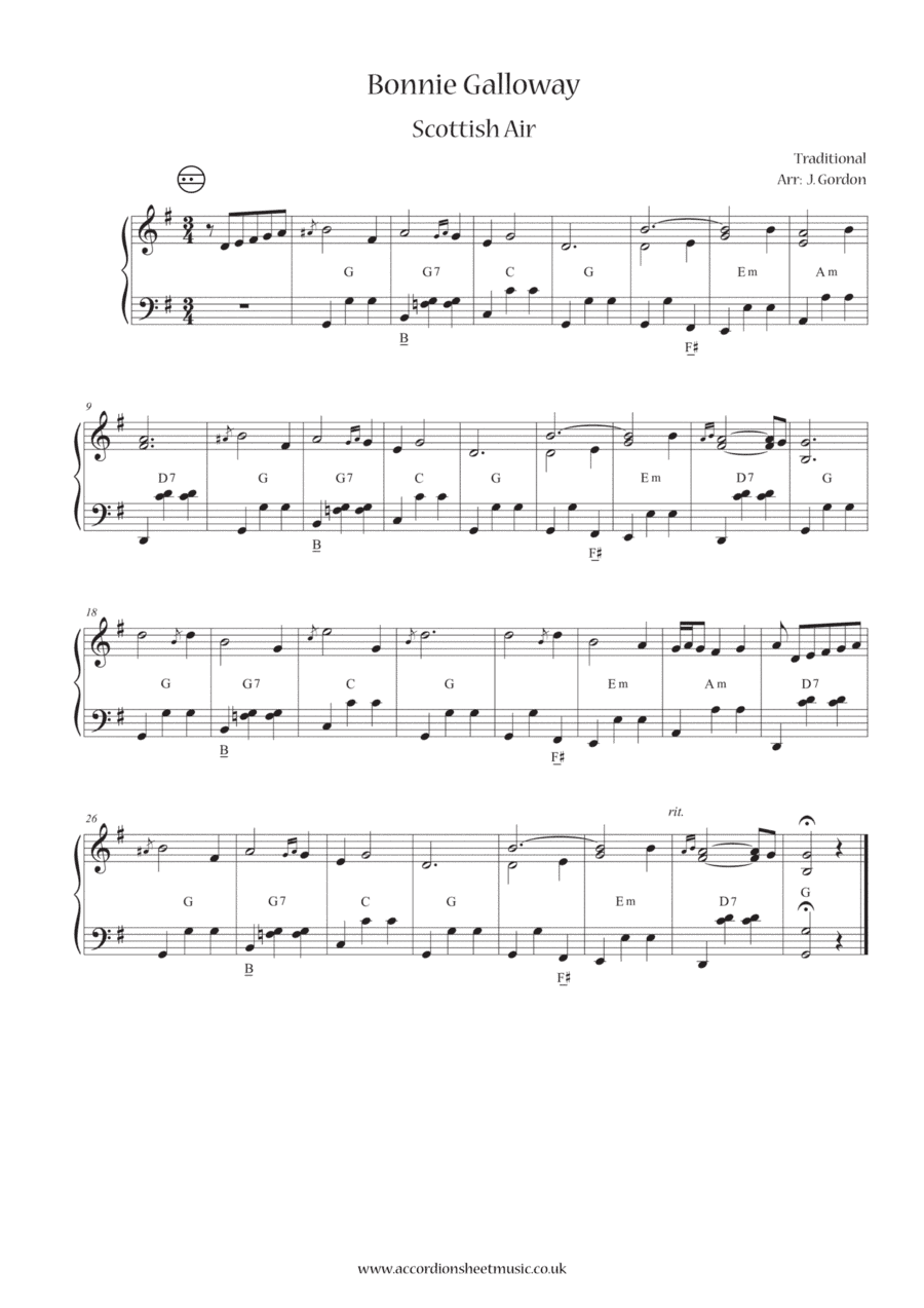 Bonnie Galloway (arr. Julia Gordon)