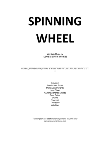 Spinning Wheel (arr. Jim Farley www.arrangementsone.com)