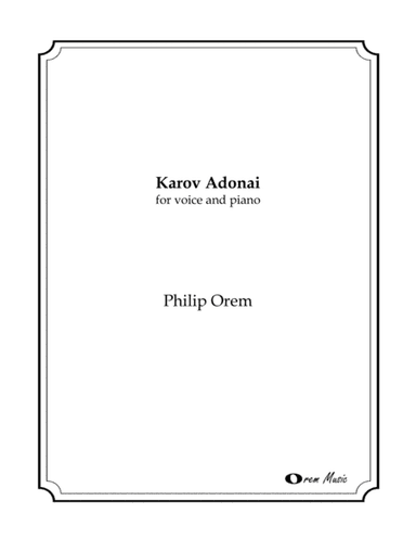 Karov Adonai (Psalm 34)