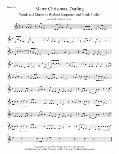 Merry Christmas, Darling (arr. Kevin Busse)
