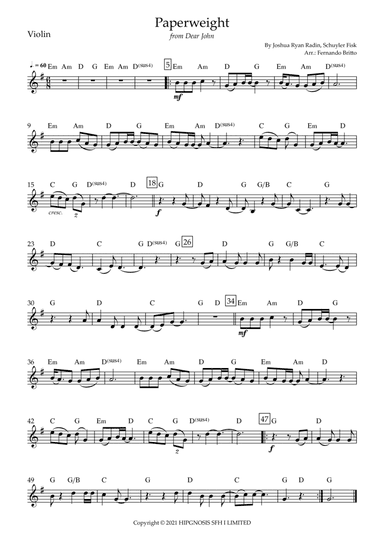 Paperweight (arr. Fernando Britto)