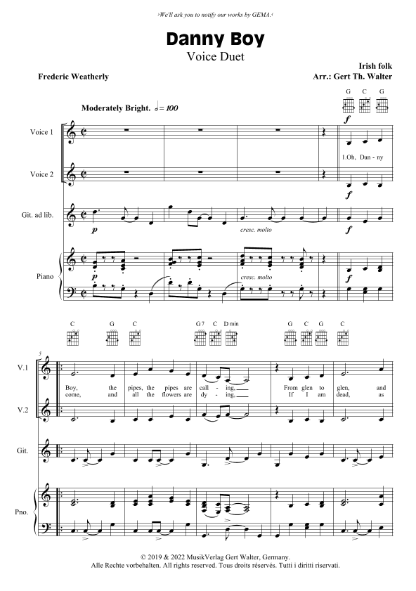 Danny Boy (arr. Gert Th. Walter)