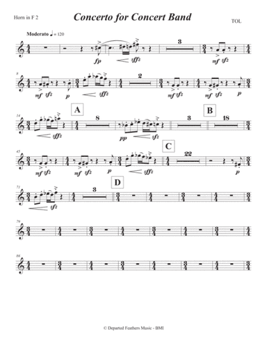 Concerto for Concert Band (2011) Horn part 2