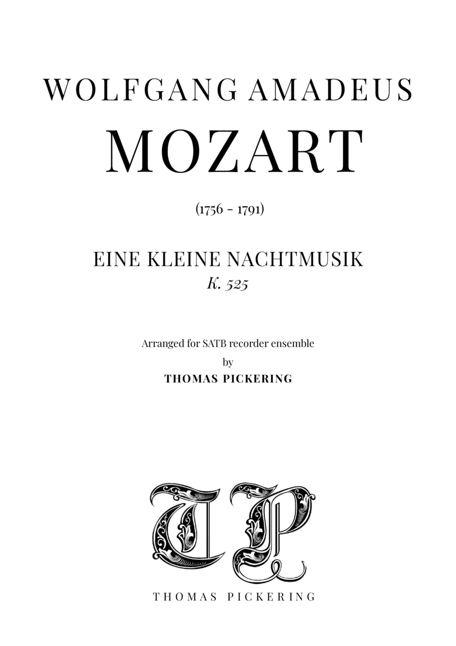 Eine Kleine Nachtmusik (complete) (arr. Thomas Pickering)