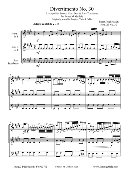 Haydn: Two Brass Trios (arr. James M. Guthrie)