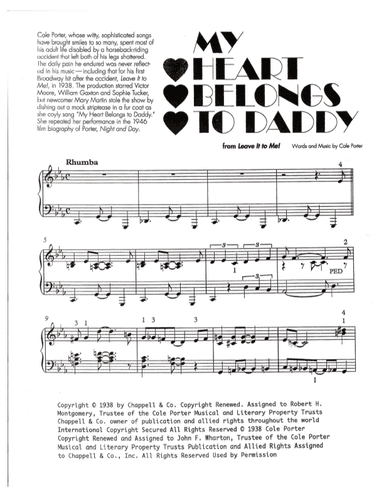My Heart Belongs To Daddy (arr. Robert Blond)