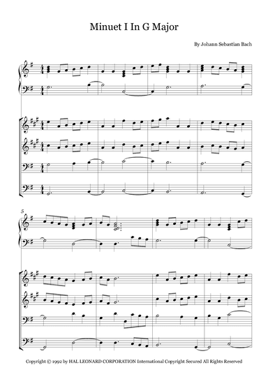 Minuet I In G Major (arr. Fernanda Moura)