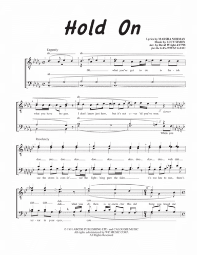 Hold On (arr. David Wright)
