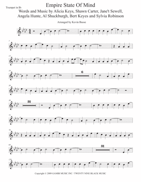 Empire State Of Mind (Part II) Broken Down (arr. Kevin Busse)