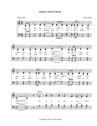 Calvary, Sweet Calvary