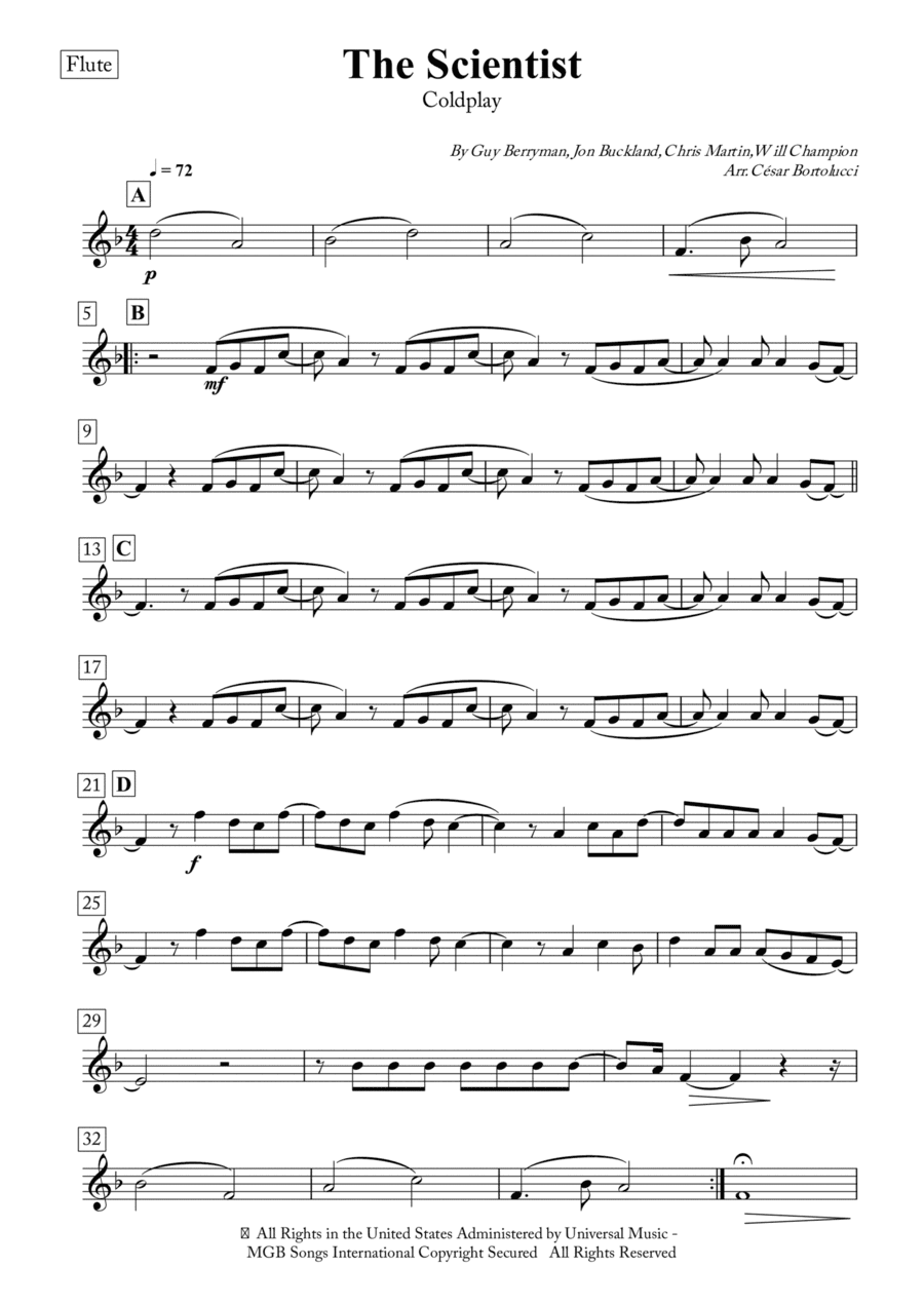 The Scientist (arr. ACT Bortolucci)