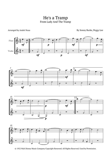 He's A Tramp (arr. André Nusa)