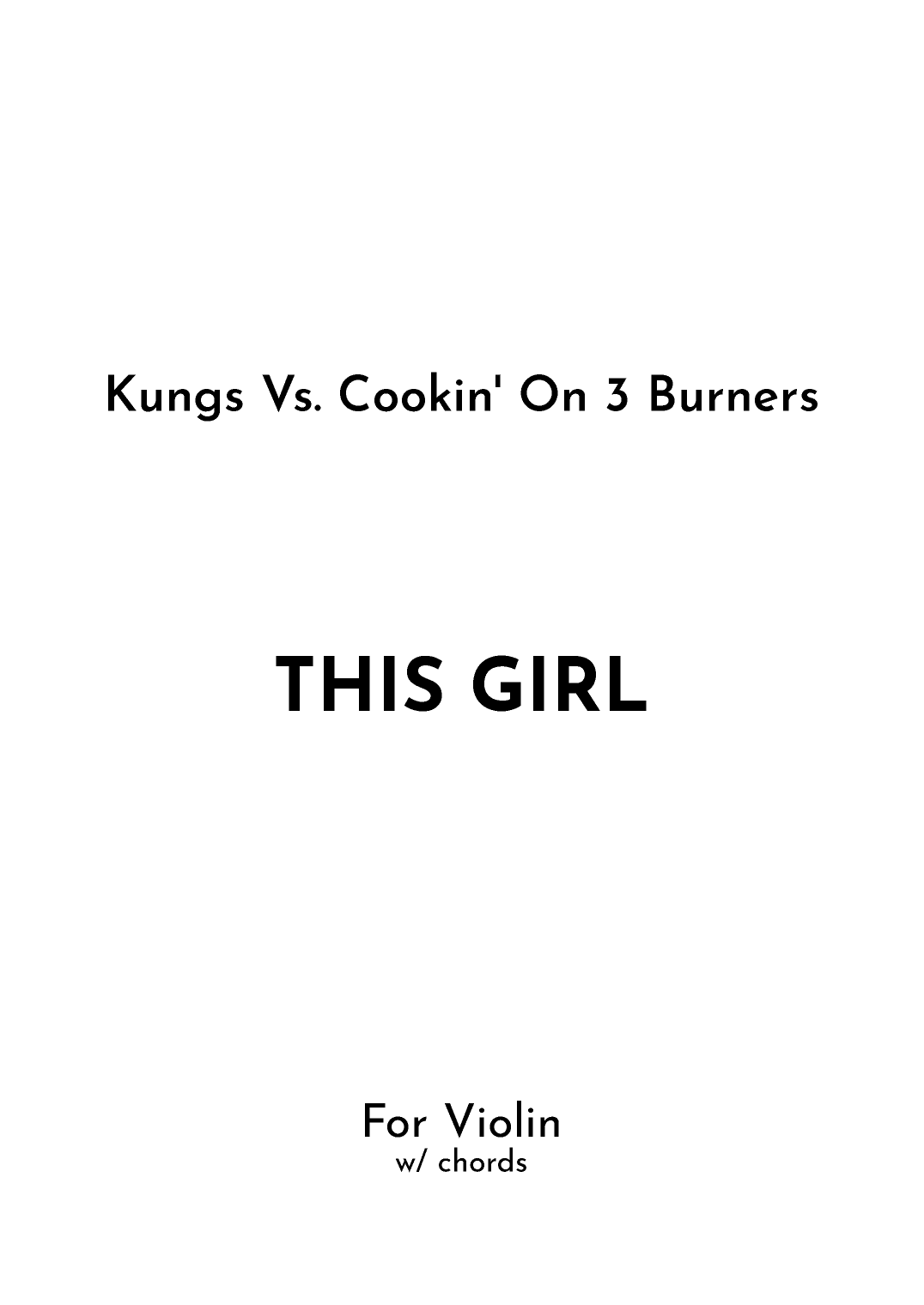 This Girl (arr. Jireh J.)