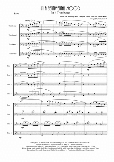 In A Sentimental Mood (arr. Andy Derrick)