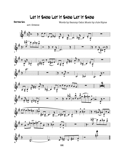 Let It Snow! Let It Snow! Let It Snow! (arr. Harold Greene)