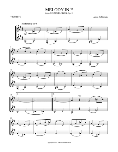 Melody in F (arr. Mark Phillips)