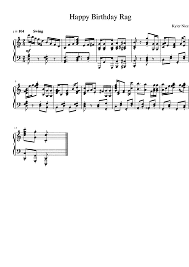 Happy Birthday Rag (arr. Kyler Nice)