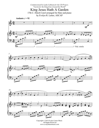 King Jesus Hath A Garden (arr. Evelyn Larter Music)