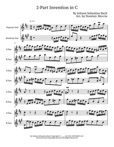 Two-part Invention In C (arr. Dominic Meccia)