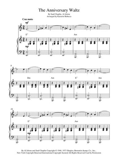 The Anniversary Waltz (arr. Kaiserin Rebecca)