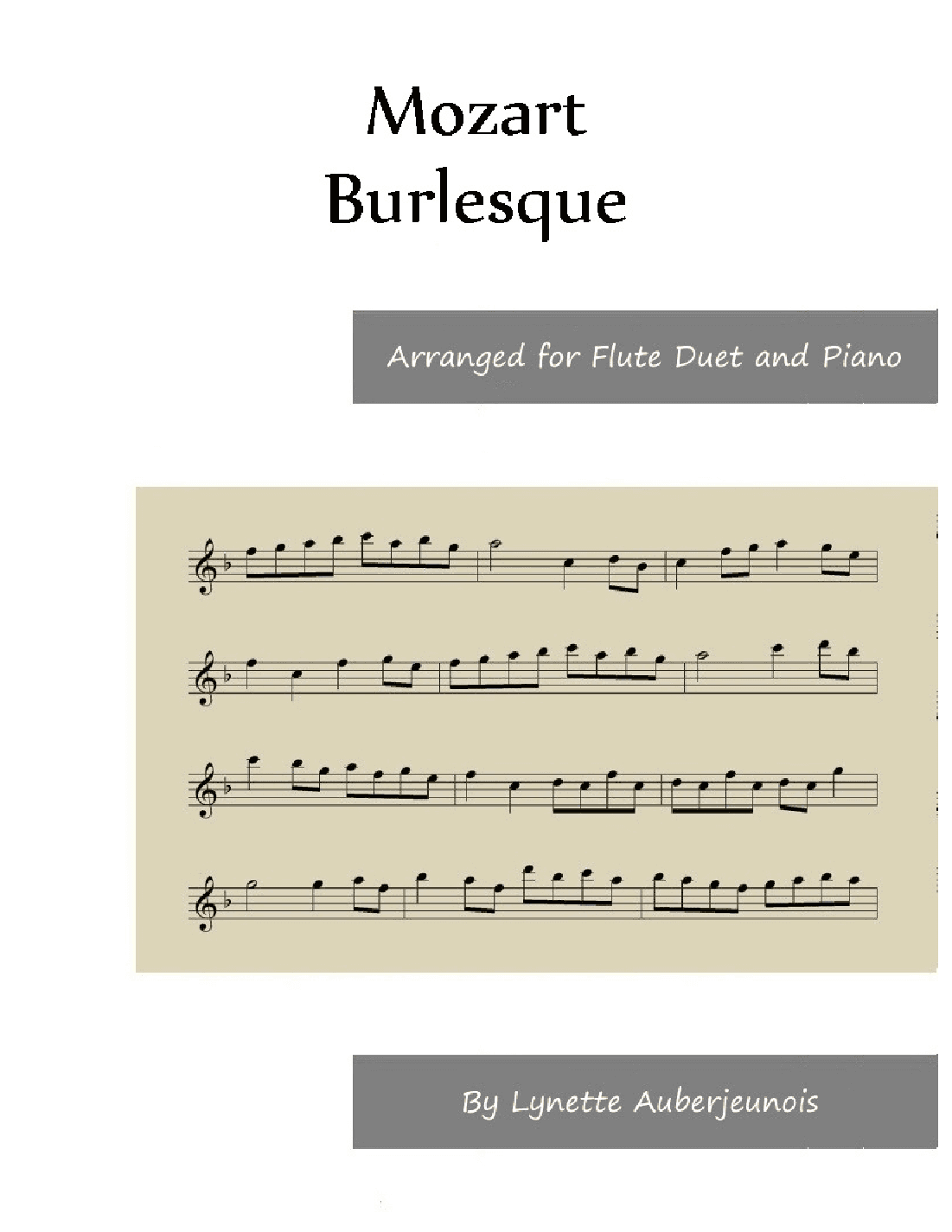 Burlesque - Flute Duet and Piano (arr. Lynette Auberjeunois)