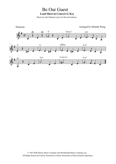 Be Our Guest (arr. Miranda Wong)