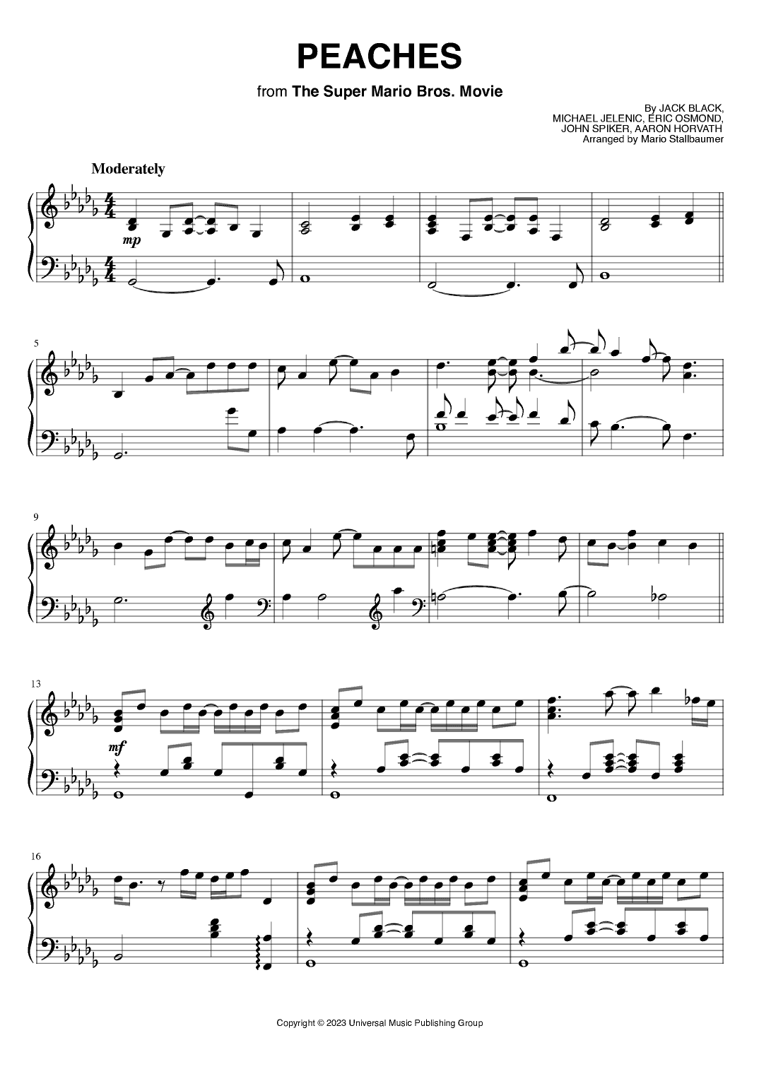 Peaches (arr. Mario Stallbaumer)