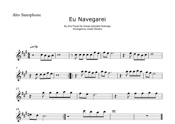 Espontaneo - Eu Navegarei (arr. Josiel Oliveira)