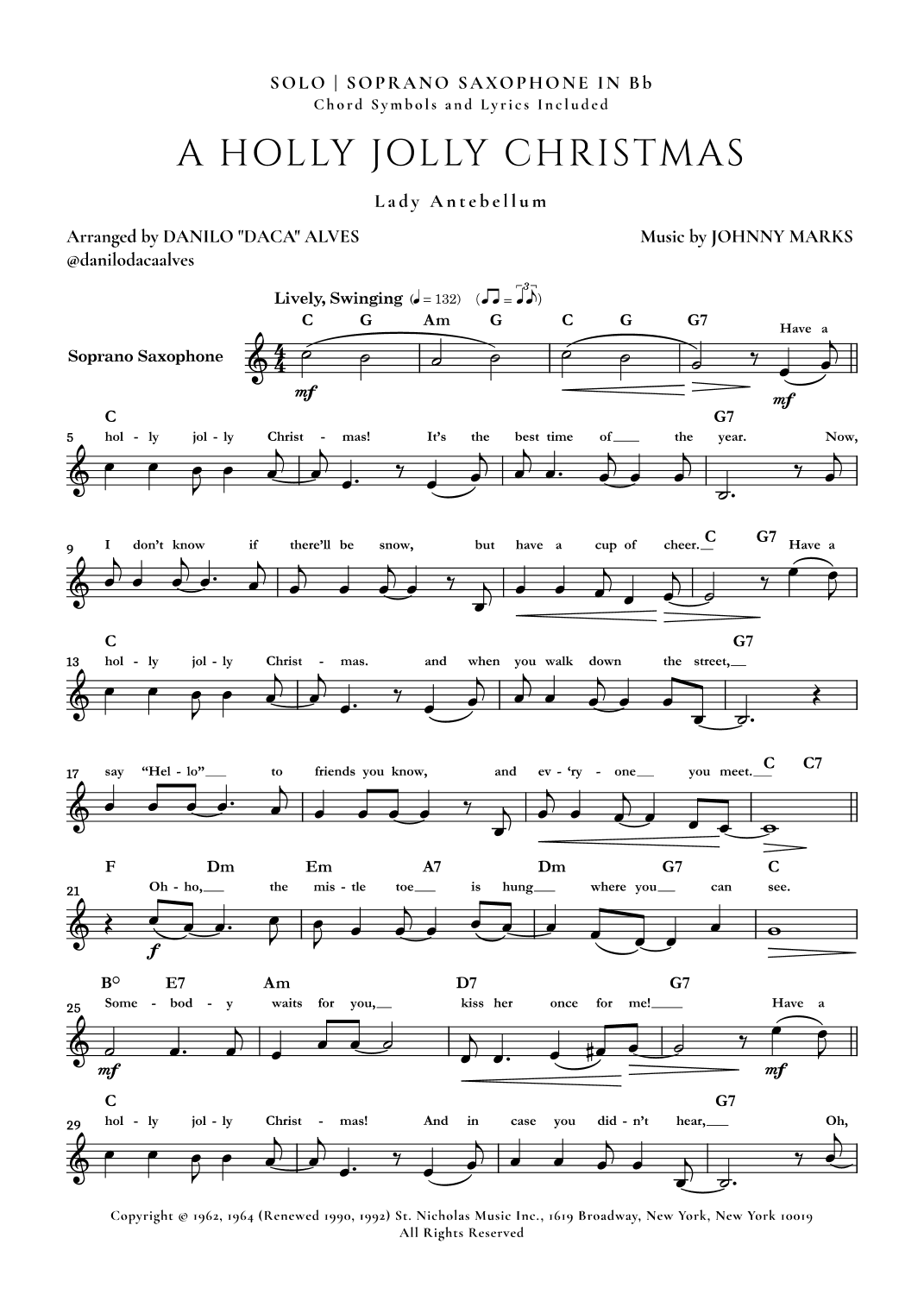 A Holly Jolly Christmas (arr. Danilo “Daca” Alves)