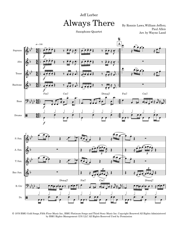 Always There (arr. Wayne Land)