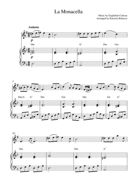 La Monacella (arr. Kaiserin Rebecca)
