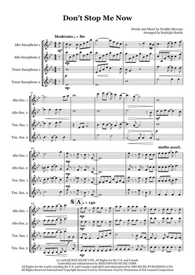 Don't Stop Me Now (arr. Kayleigh Huelin)
