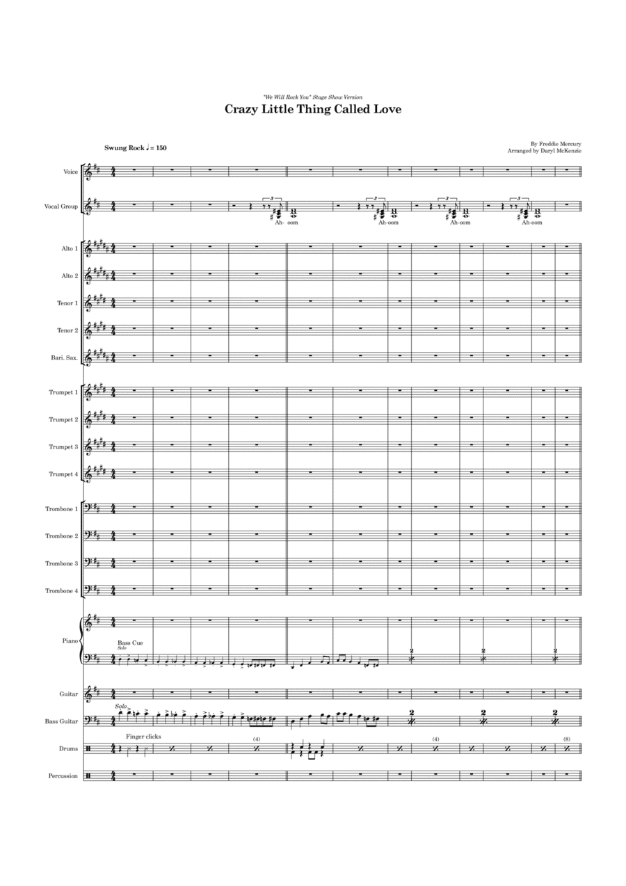 Crazy Little Thing Called Love (arr. Daryl McKenzie)