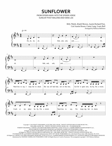 Sunflower (arr. Rebecca Belliston)